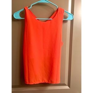 Bright orange top